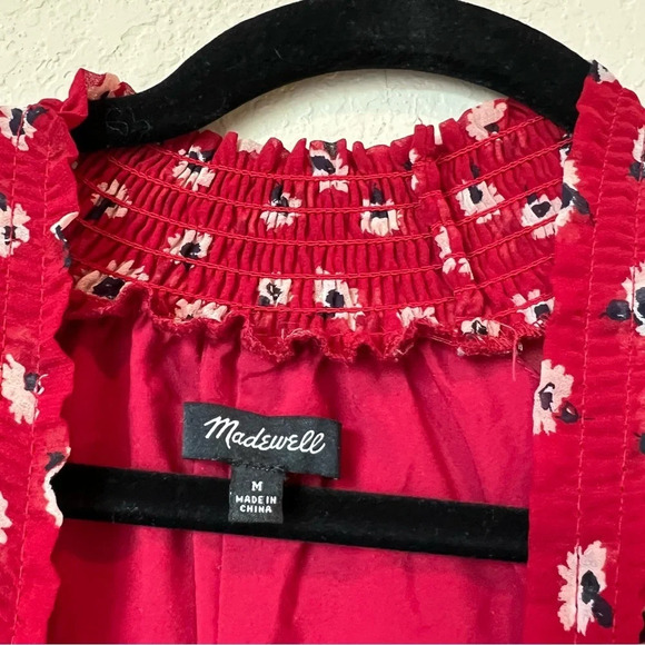 Madewell Mistlight Mock Neck Top in Red Seattle Nouveau red - Picture 4 of 6